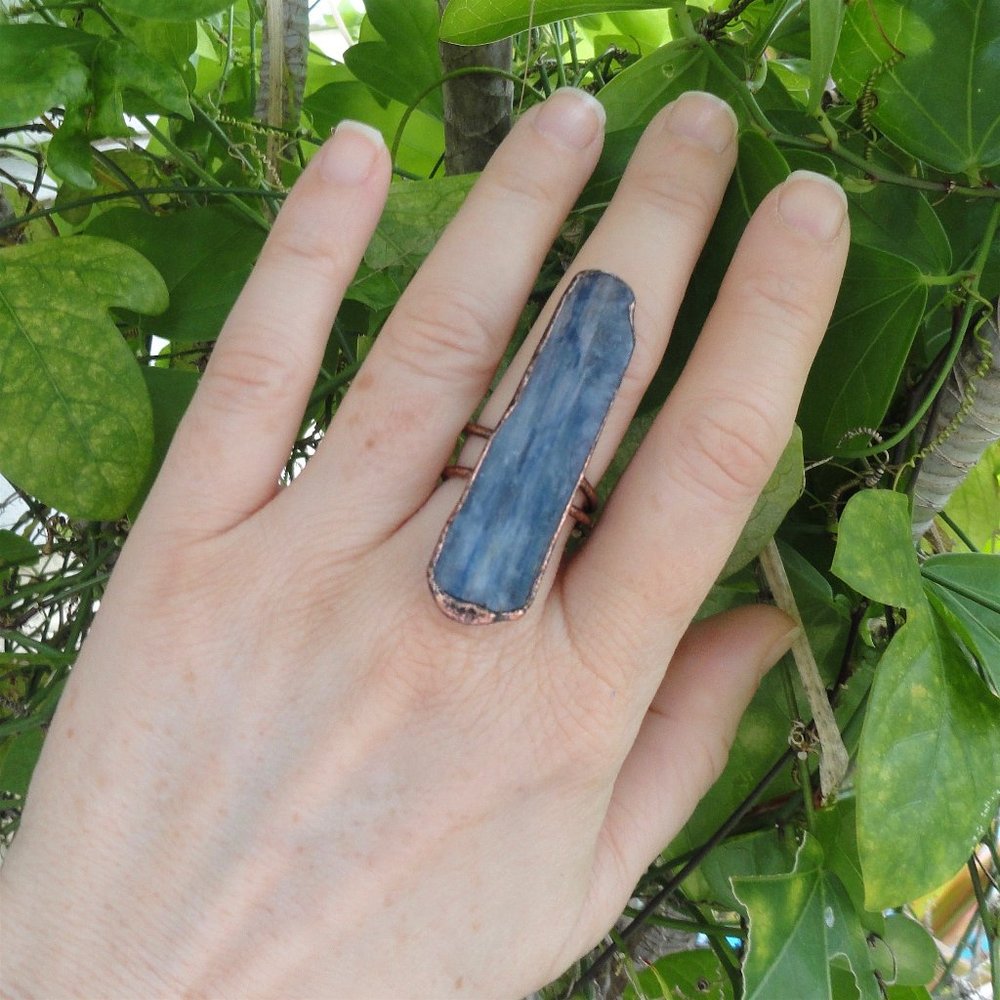 Kyanite Gemstone Adjutable Ring . - image 3